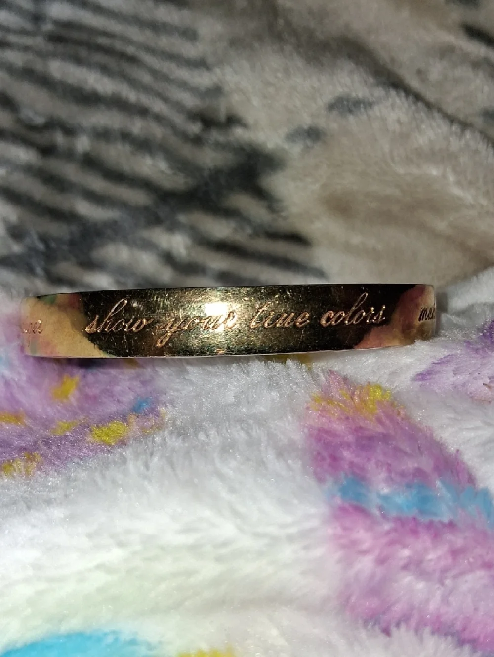 kate spade Gold Tone Engraved Bangle Bracelet - Picture 5 of 6